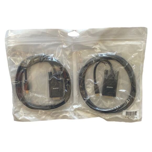 BENFEI New Mini DisplayPort to DisplayPort Cable 2 Pack, Mini DP Male To Male - Picture 2 of 9